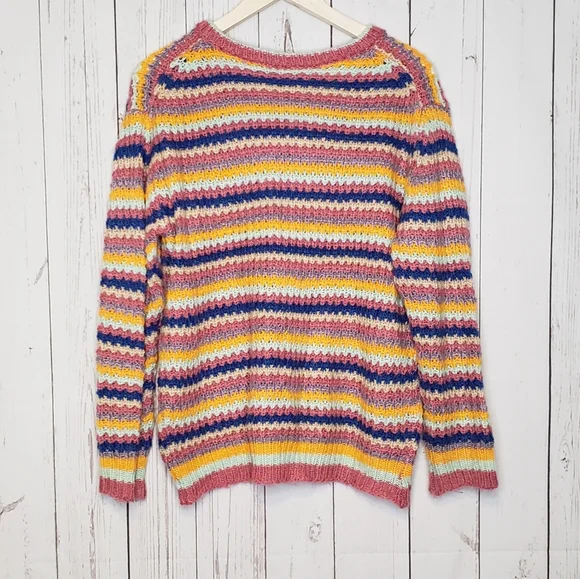 ⚡ Vintage colorful striped knit sweater - Picture 2 of 3